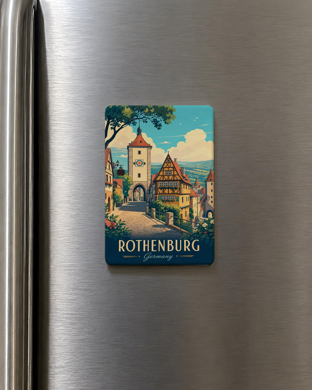 Rothenburg ob der Tauber Germany Fridge Magnet, Medieval Old Town Souvenir, Historic Bavarian Village Travel Gift