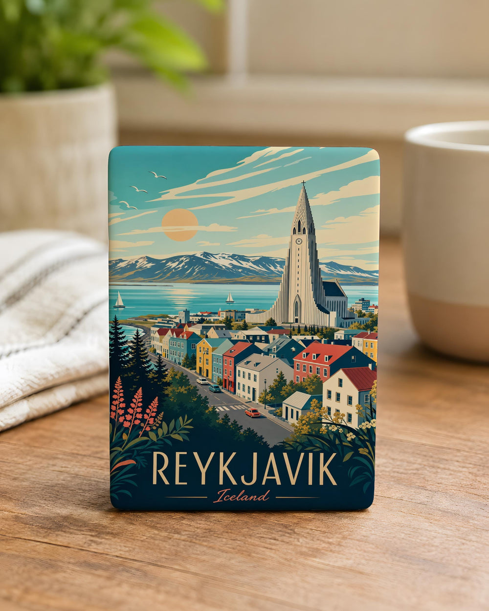 Reykjavik Iceland Fridge Magnet, Reykjavik City Souvenir Magnet, Iceland Travel Gift, Reykjavik Landmark Magnet, Iceland Keepsake