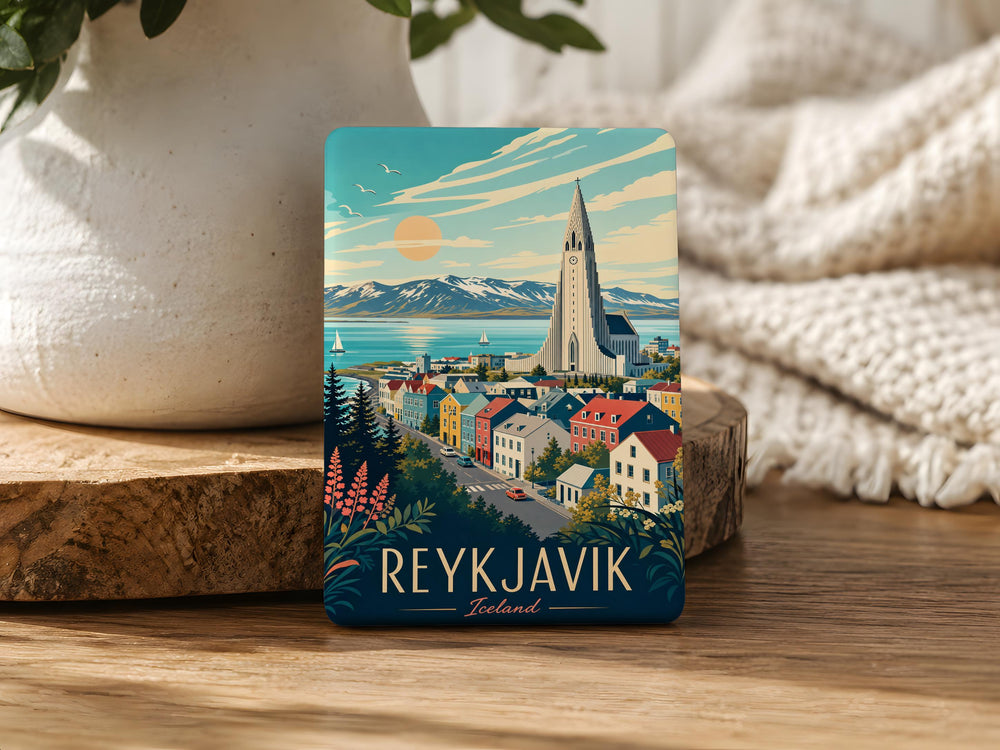 Reykjavik Iceland Fridge Magnet, Reykjavik City Souvenir Magnet, Iceland Travel Gift, Reykjavik Landmark Magnet, Iceland Keepsake