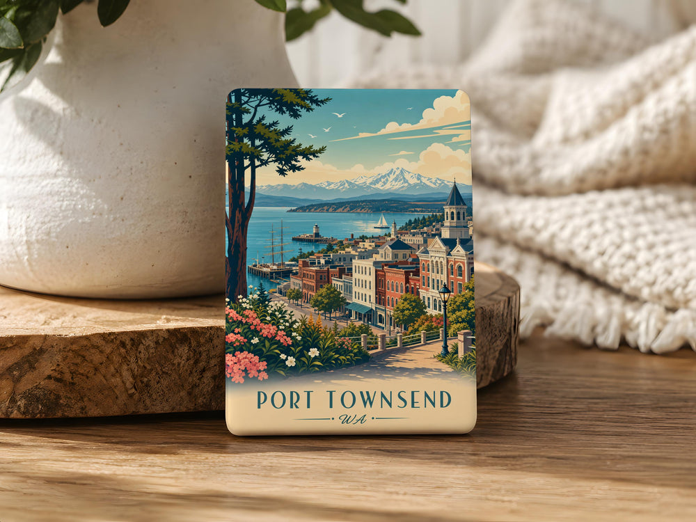 Port Townsend Washington Fridge Magnet, Port Townsend WA Souvenir Magnet, Olympic Peninsula Travel Gift, Pacific Northwest Keepsake