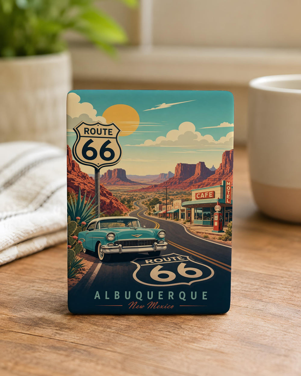 Route 66 Fridge Magnet, Historic U.S. Highway 66 Road Trip Souvenir, American Southwest Travel Gift