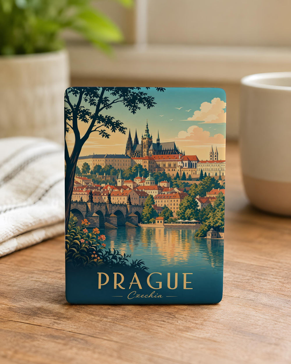 Prague Castle Fridge Magnet, Prague Landmark Souvenir Magnet, Czech Republic Travel Keepsake, Historic Castle Magnet