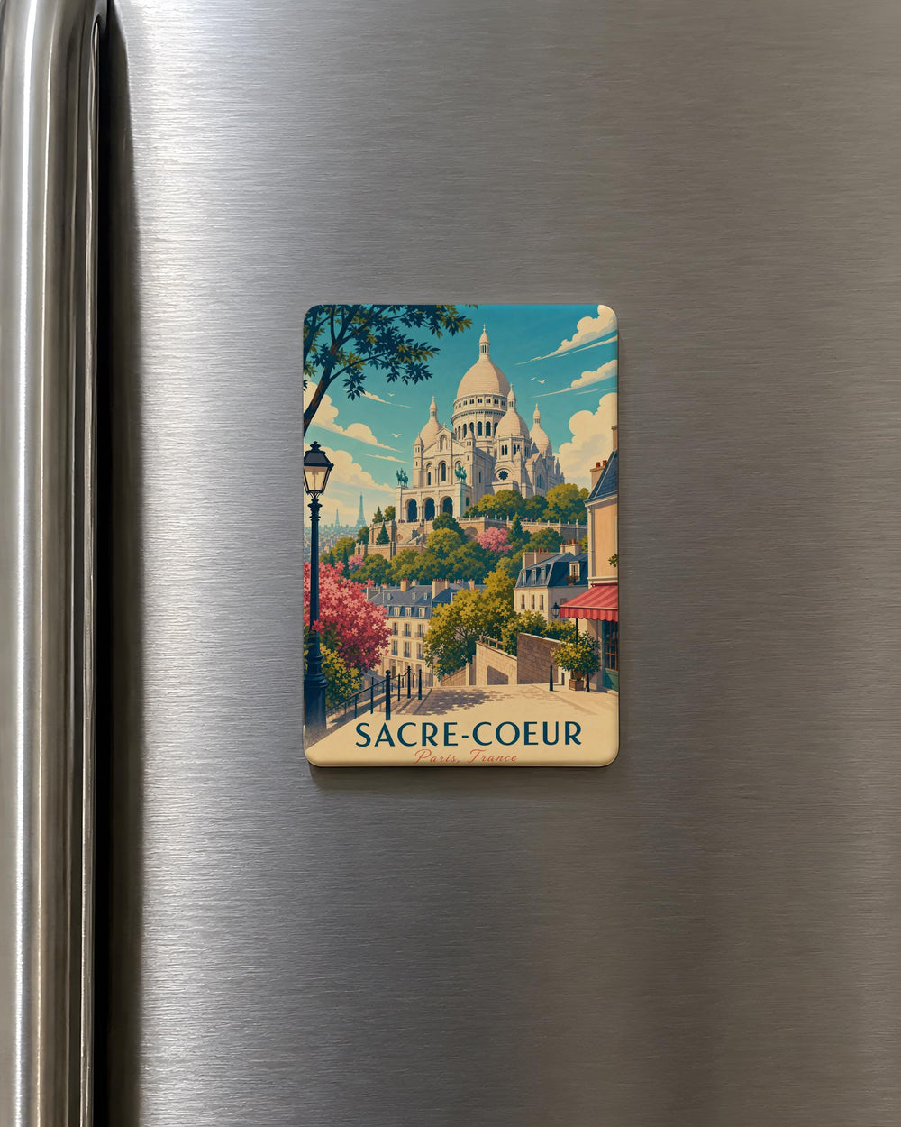 Sacre-Coeur Basilica Fridge Magnet, Paris Montmartre Landmark Souvenir Magnet, France Travel Keepsake Magnet