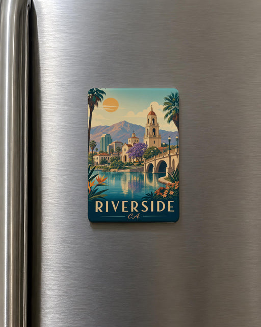 Riverside CA Fridge Magnet, Riverside California Souvenir Magnet, City Landmark Travel Keepsake Gift