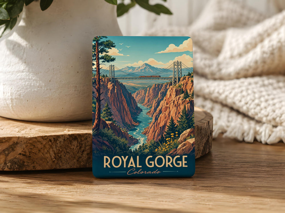 Royal Gorge Fridge Magnet, Colorado Canyon Bridge Souvenir Magnet, Scenic Travel Keepsake, Rocky Mountains Landmark Gift