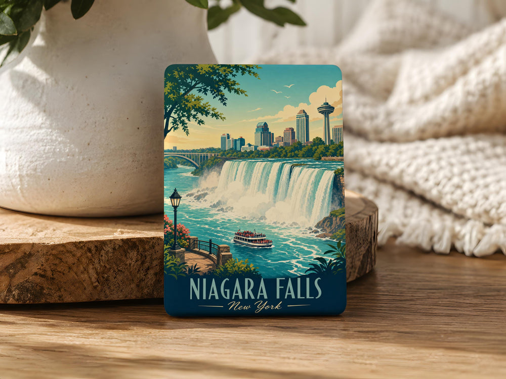 Niagara Falls NY Fridge Magnet, Niagara Falls Souvenir Magnet, New York Travel Gift, Waterfall Landmark Magnet
