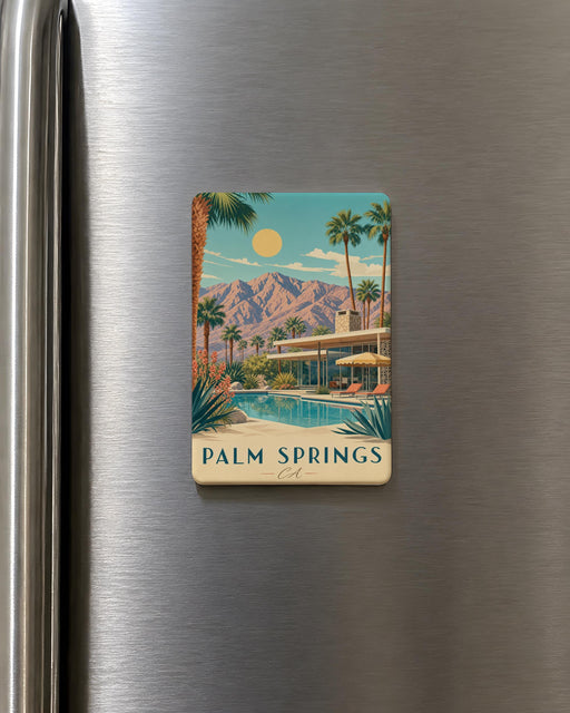 Palm Springs CA Fridge Magnet, Palm Springs California Souvenir Magnet, Desert Vacation Travel Keepsake Gift