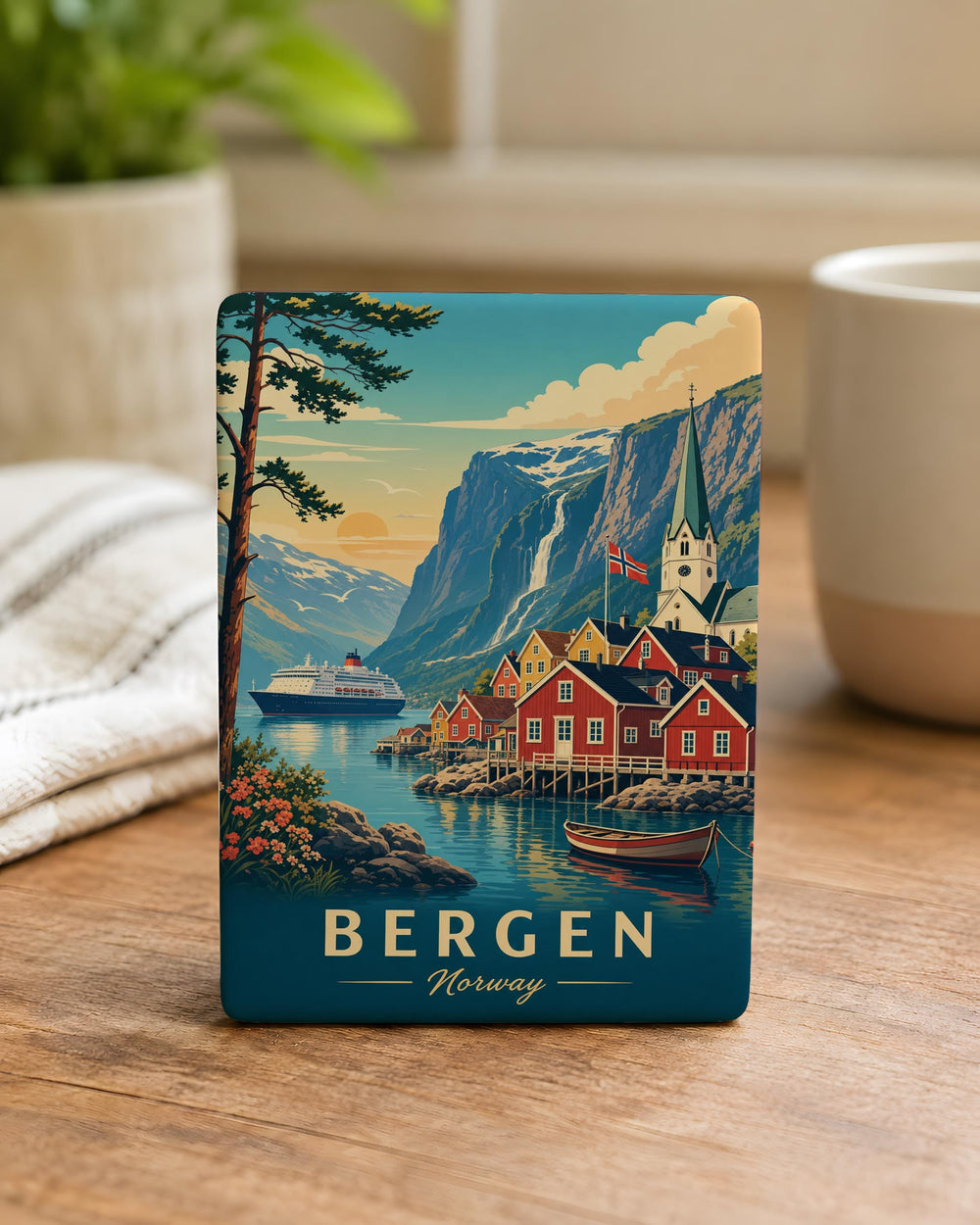 Norway Fridge Magnet, Norway Travel Souvenir Magnet, Scandinavian Country Magnet, Norway Gift, Nordic Vacation Keepsake Magnet