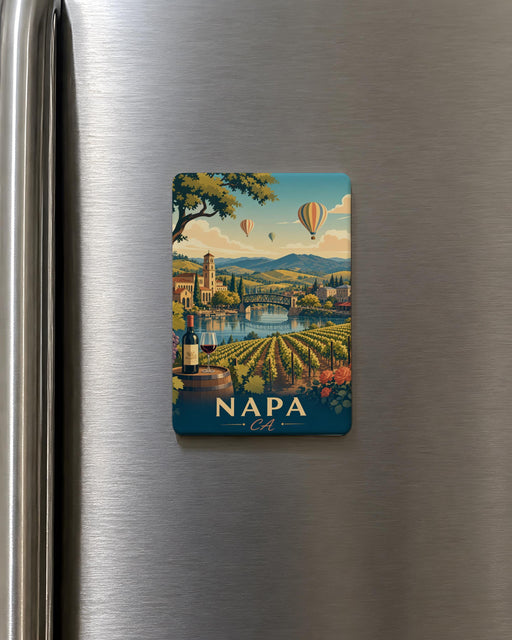 Napa California Fridge Magnet, Napa CA Souvenir Magnet, Napa Valley Travel Gift, Wine Country Kitchen Magnet