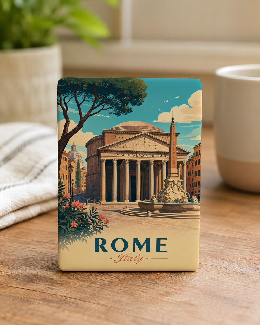 Pantheon Fridge Magnet, Rome Italy Landmark Souvenir Magnet, Ancient Roman Temple Dome Travel Gift Magnet