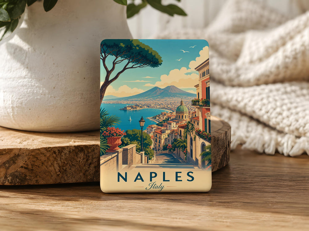 Naples Italy Fridge Magnet, Naples Souvenir Magnet, Italy Travel Keepsake, Napoli Landmark Refrigerator Magnet, Vacation Gift