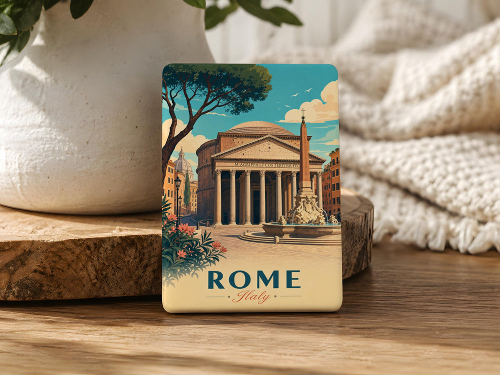 Pantheon Fridge Magnet, Rome Italy Landmark Souvenir Magnet, Ancient Roman Temple Dome Travel Gift Magnet