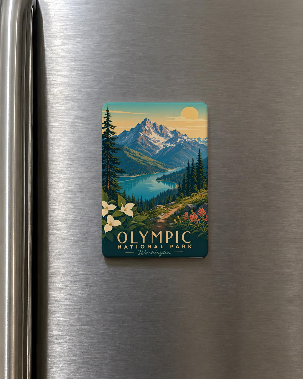 Olympic National Park Fridge Magnet, Washington State Nature Souvenir, Pacific Northwest Travel Keepsake, Park Lover Gift