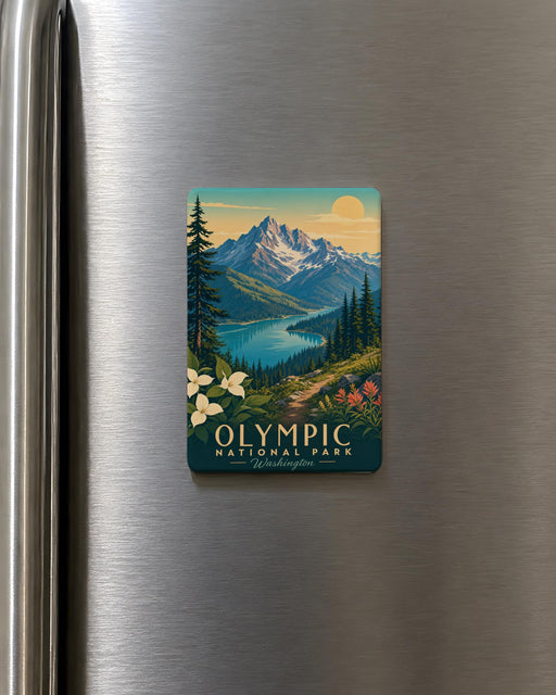 Olympic National Park Fridge Magnet, Washington State Nature Souvenir, Pacific Northwest Travel Keepsake, Park Lover Gift