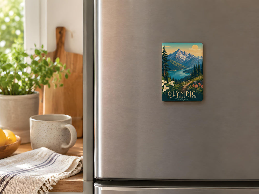 Olympic National Park Fridge Magnet, Washington State Nature Souvenir, Pacific Northwest Travel Keepsake, Park Lover Gift