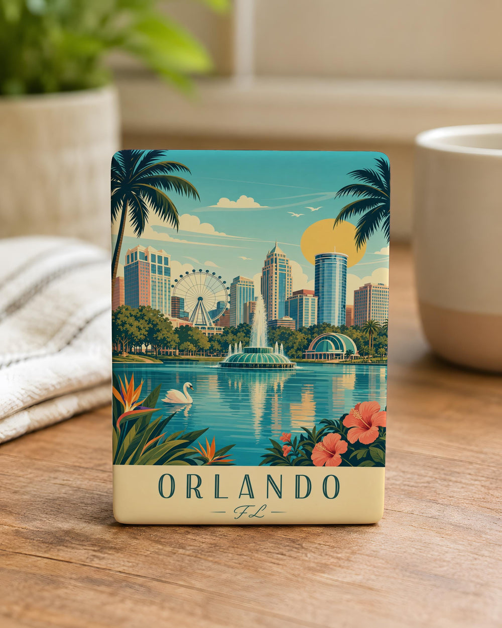 Orlando Florida Fridge Magnet, Orlando FL Souvenir Magnet, Orlando City Travel Gift, Florida Vacation Keepsake Magnet