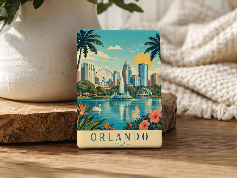 Orlando Florida Fridge Magnet, Orlando FL Souvenir Magnet, Orlando City Travel Gift, Florida Vacation Keepsake Magnet