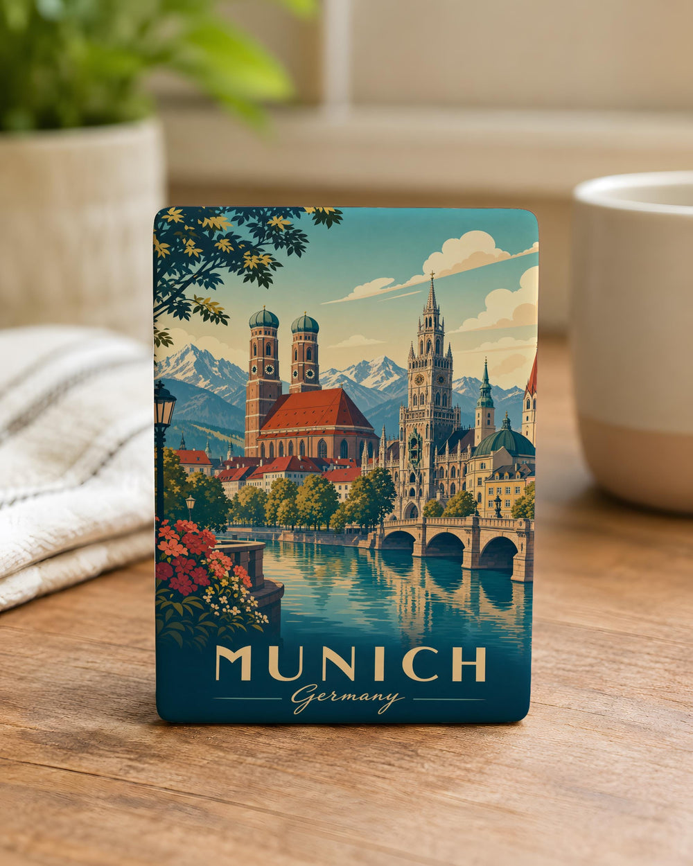 Munich Germany Fridge Magnet, Munich Souvenir Magnet, Bavaria Travel Keepsake, Oktoberfest Gift, Germany Landmark Magnet