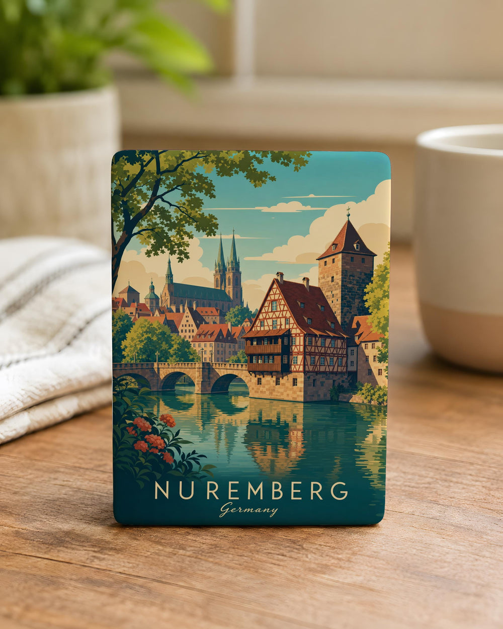 Nuremberg Germany Fridge Magnet, Nuremberg Souvenir Magnet, Nürnberg Travel Gift, Germany Landmark Refrigerator Magnet