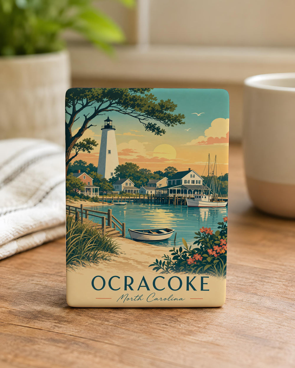Ocracoke Fridge Magnet, Ocracoke Island Souvenir Magnet, North Carolina Outer Banks Travel Gift, Coastal Vacation Keepsake
