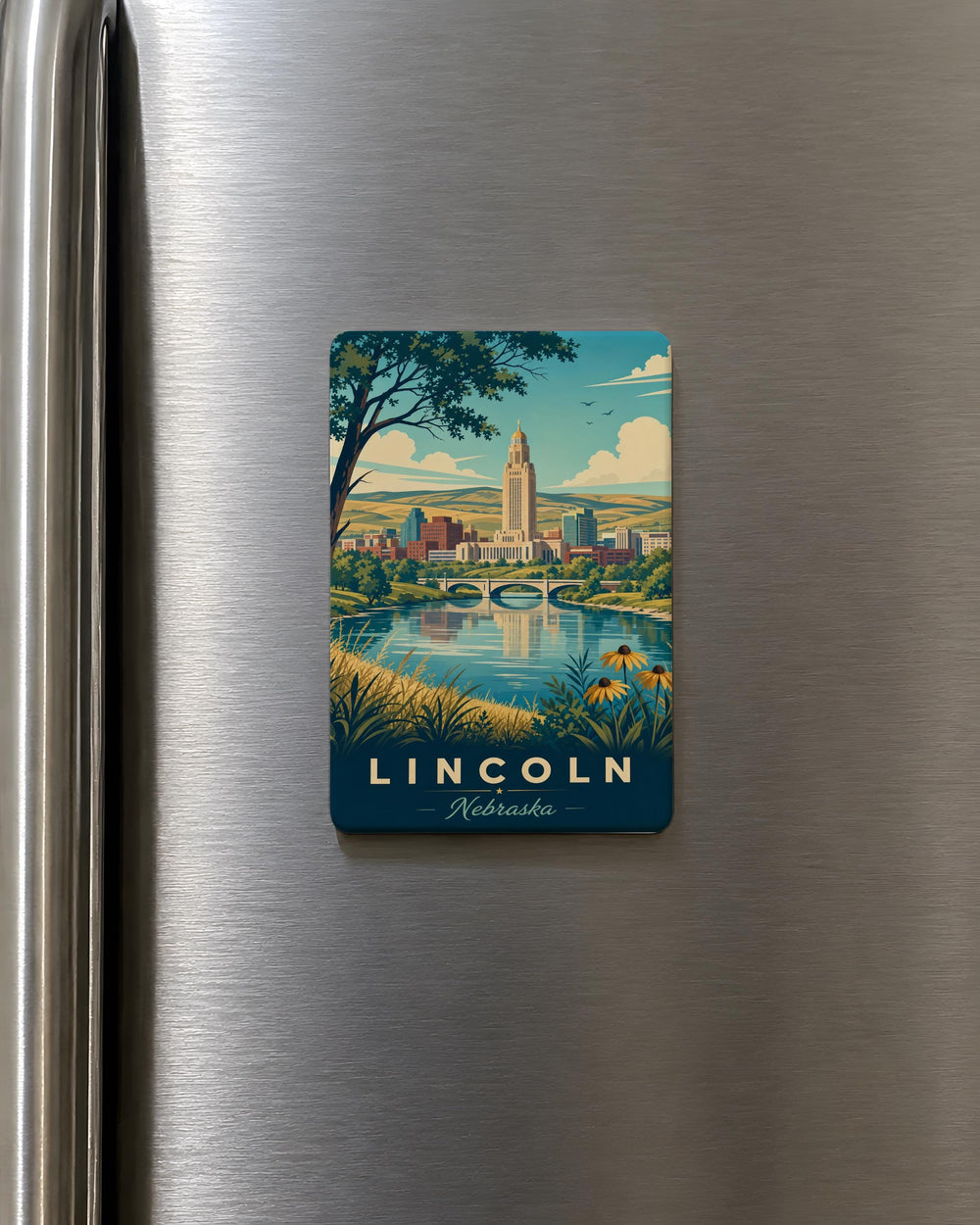Nebraska Fridge Magnet, Nebraska State Souvenir Magnet, Nebraska Travel Gift, Nebraska Keepsake Magnet, Nebraska Home Decor Magnet