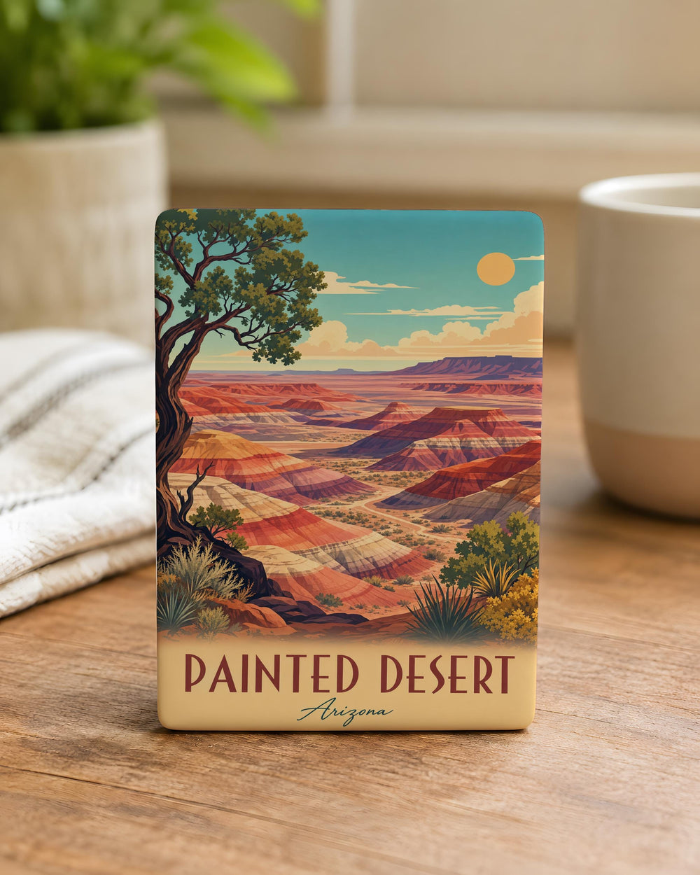 Painted Desert Fridge Magnet, Painted Desert Landscape Souvenir Magnet, Arizona Painted Desert Travel Gift Magnet