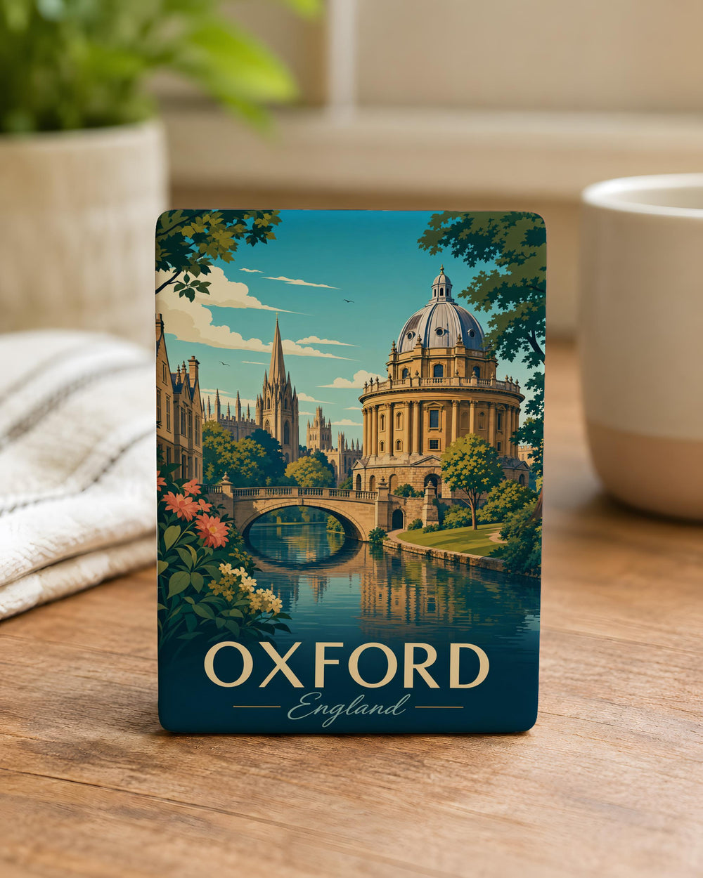 Oxford England Fridge Magnet, Oxford City Landmark Souvenir Magnet, Oxfordshire Travel Keepsake, UK Vacation Gift