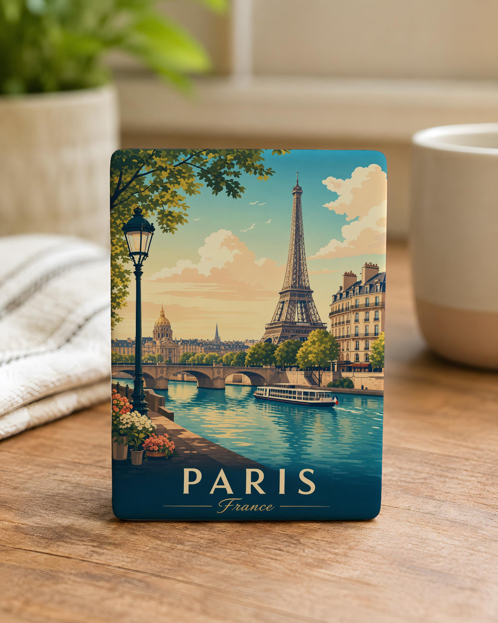 Paris France Fridge Magnet, Paris Travel Souvenir, Eiffel Tower Landmark, France Vacation Keepsake, Paris City Gift