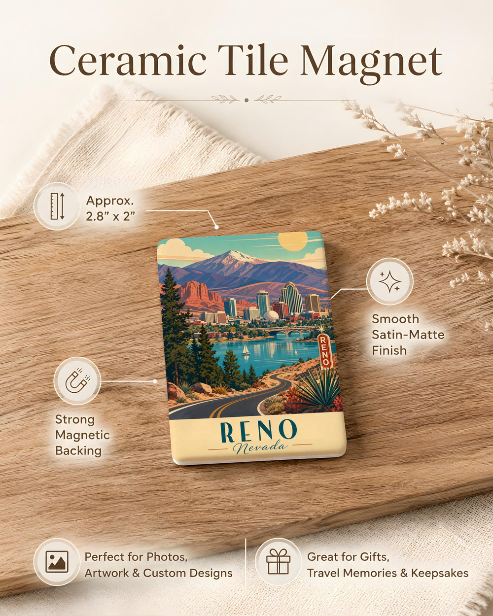Nevada Fridge Magnet, Nevada State Souvenir Magnet, Nevada Travel Gift, Nevada Keepsake Magnet, Nevada Home Decor Magnet