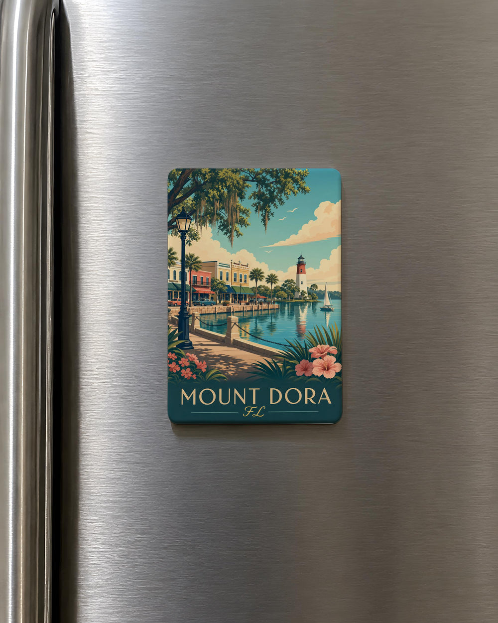 Mount Dora Florida Fridge Magnet, Mount Dora FL Souvenir Magnet, Lake County Travel Keepsake, Small Town Florida Gift