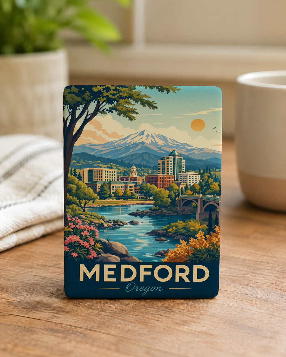 Medford Oregon Fridge Magnet, Medford OR Souvenir Magnet, Southern Oregon Travel Gift, Medford Keepsake Magnet, Oregon Magnet