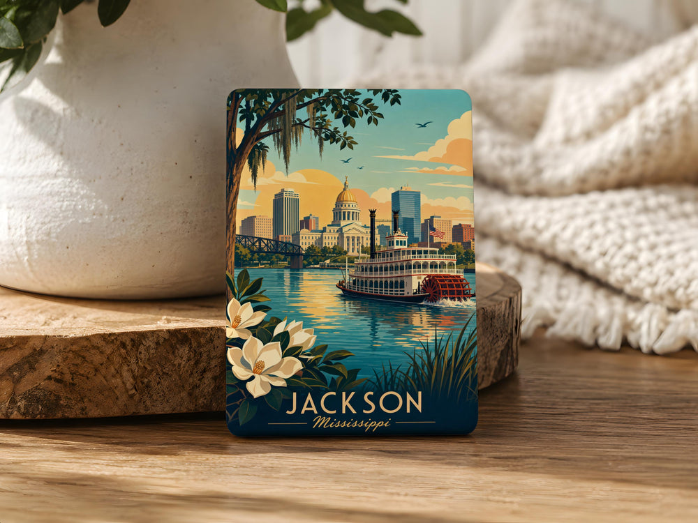 Mississippi Fridge Magnet, Mississippi State Souvenir Magnet, Mississippi Travel Gift, Mississippi Home Decor Magnet