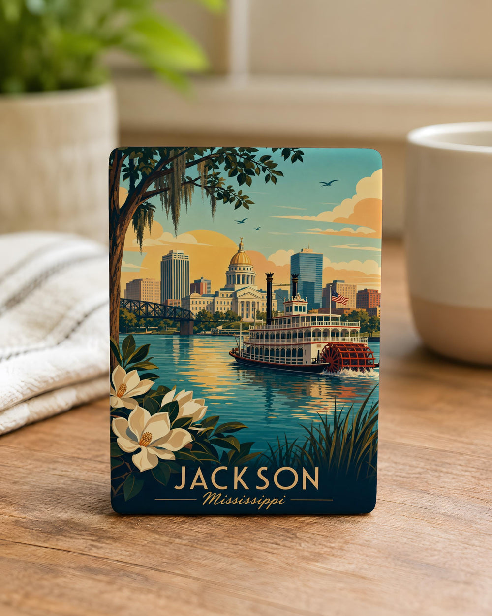 Mississippi Fridge Magnet, Mississippi State Souvenir Magnet, Mississippi Travel Gift, Mississippi Home Decor Magnet