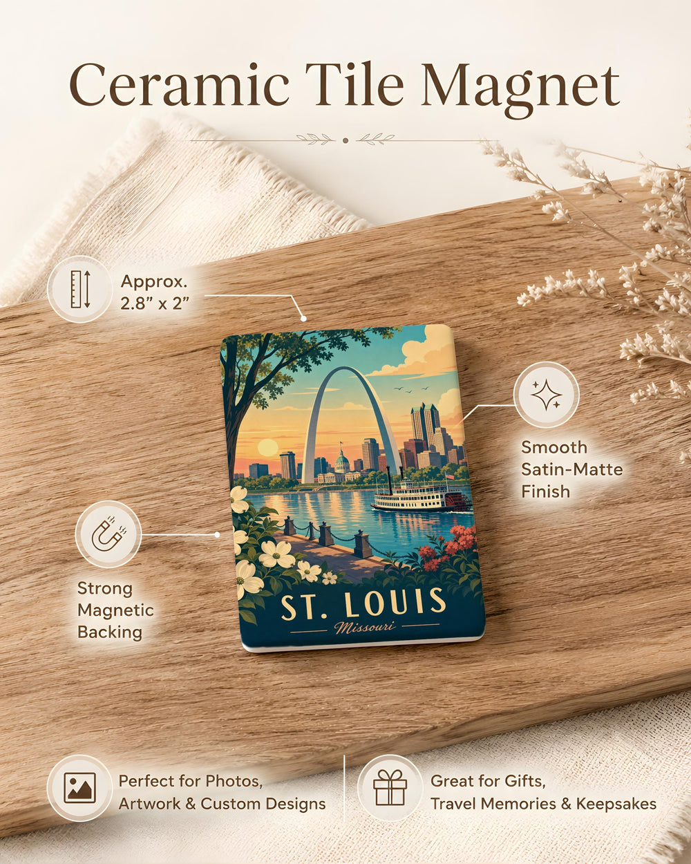 Missouri Fridge Magnet, Missouri State Souvenir Magnet, Missouri Travel Gift, Missouri State Magnet, USA State Keepsake Magnet