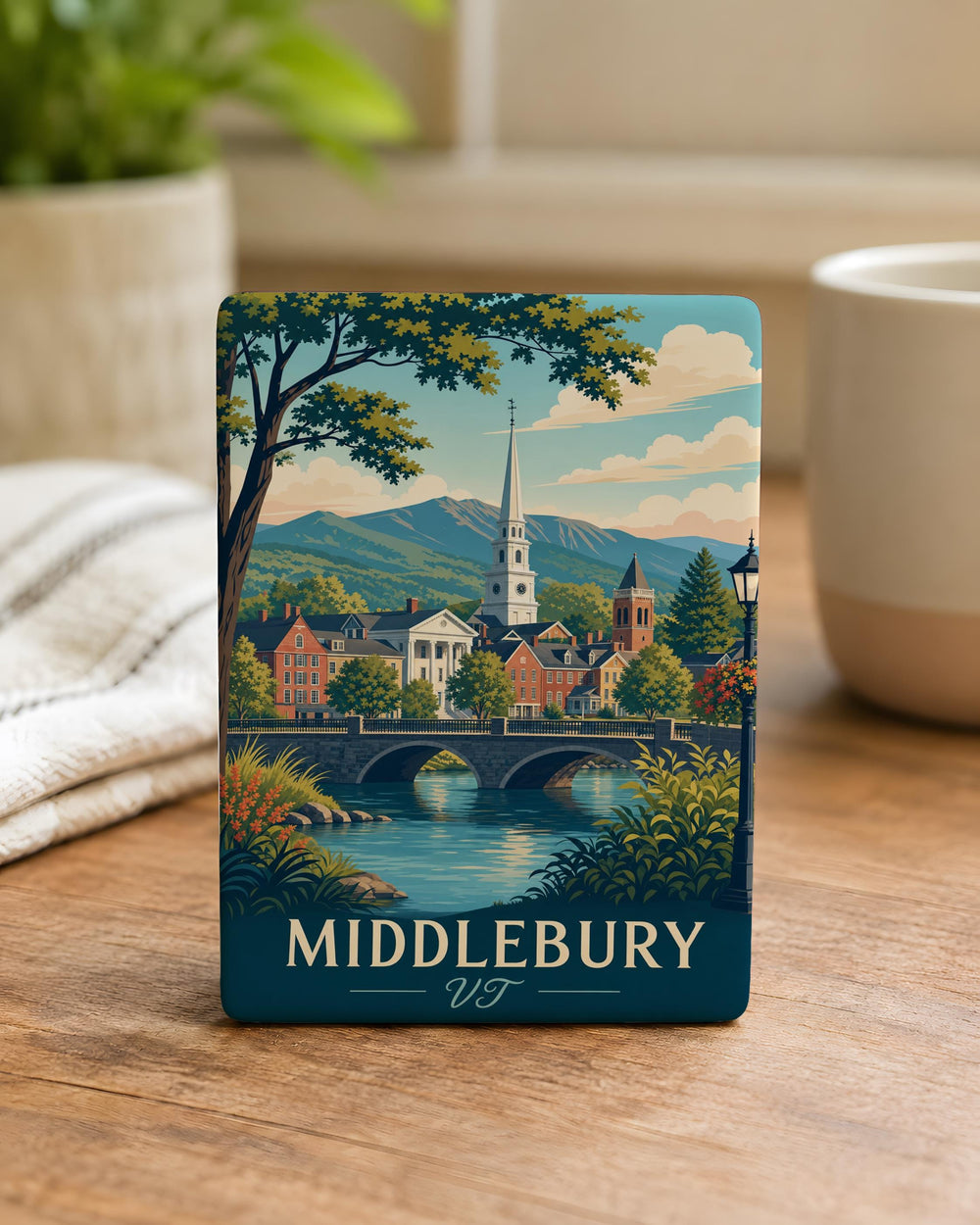 Middlebury VT Fridge Magnet, Middlebury Vermont Souvenir Magnet, Vermont Travel Gift, Middlebury Keepsake Magnet, VT Landmark Magnet