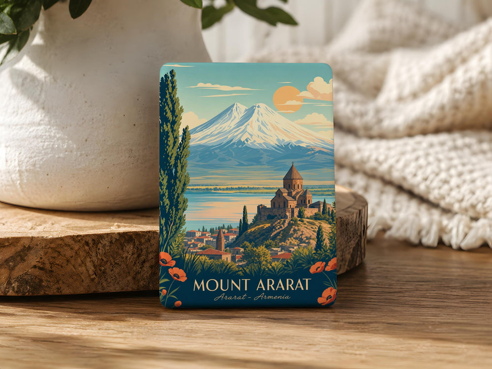 Mount Ararat Fridge Magnet, Armenia Mountain Landmark Souvenir Magnet, Ararat Peak Travel Keepsake Magnet