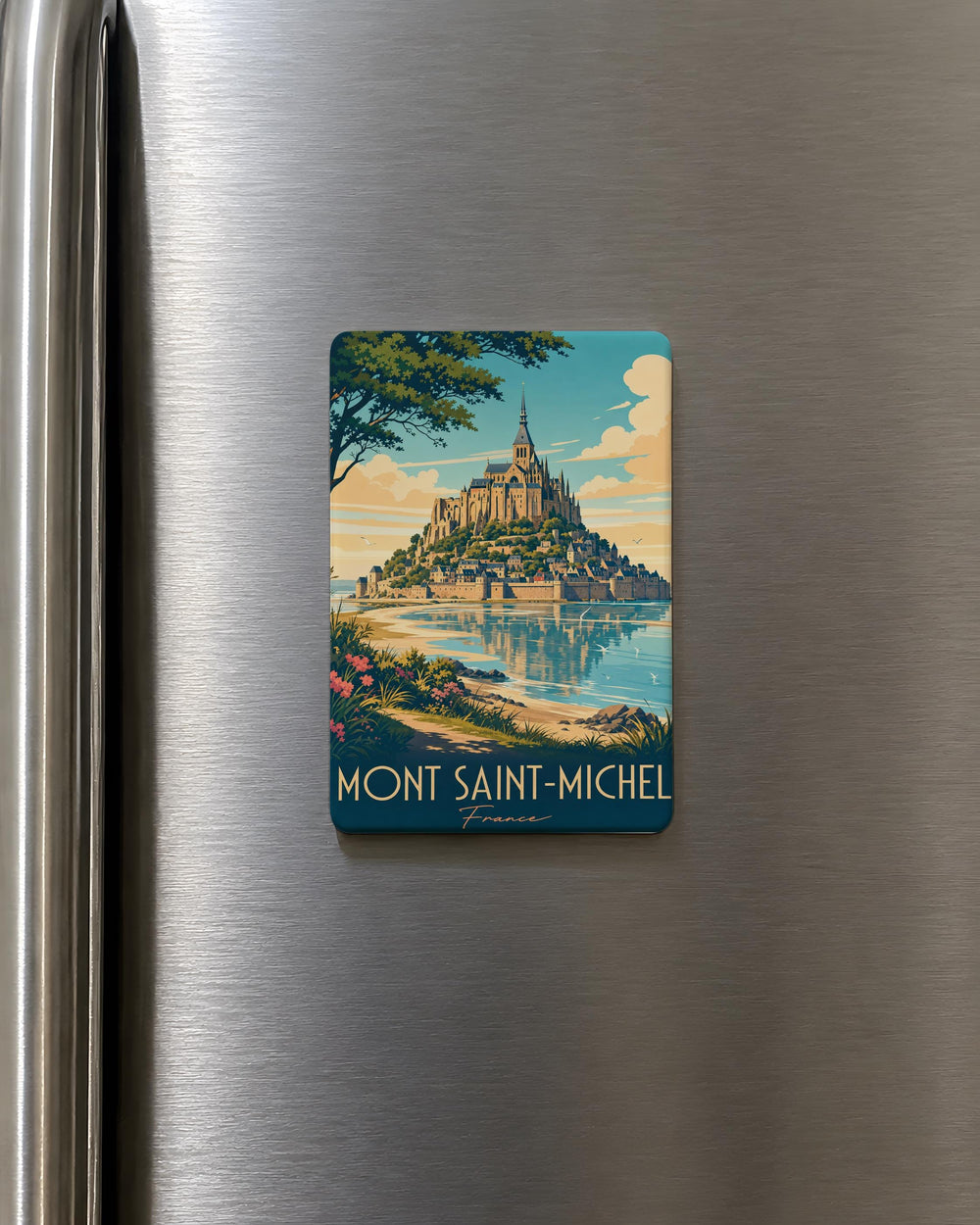 Mont Saint-Michel France Fridge Magnet, Normandy Abbey Island Landmark Souvenir Magnet, French Travel Keepsake Magnet