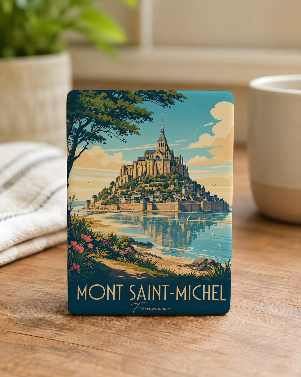 Mont Saint-Michel France Fridge Magnet, Normandy Abbey Island Landmark Souvenir Magnet, French Travel Keepsake Magnet