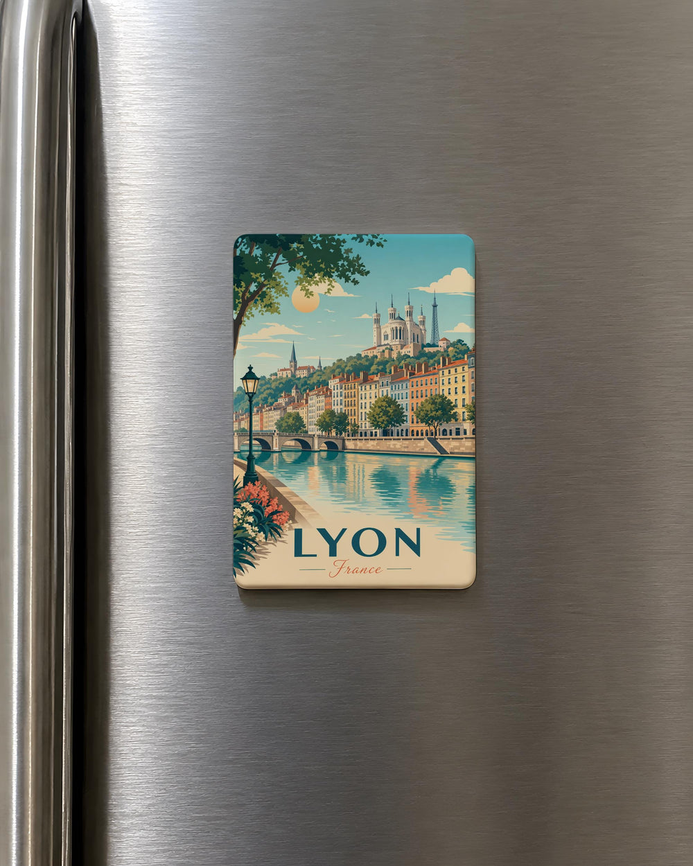 Lyon France Fridge Magnet, Lyon City Souvenir Magnet, France Travel Gift, Lyon Landmark Refrigerator Magnet, French City Magnet
