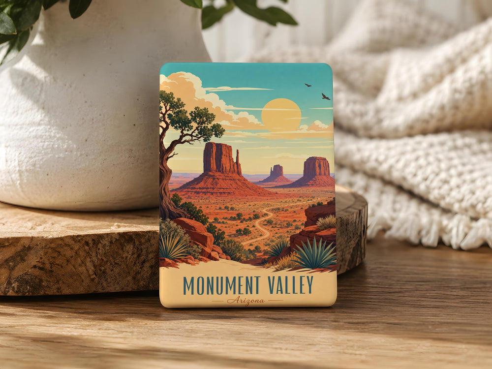Monument Valley Fridge Magnet, Desert Buttes Landscape Souvenir Magnet, Southwest Travel Gift, Arizona Utah Landmark Magnet