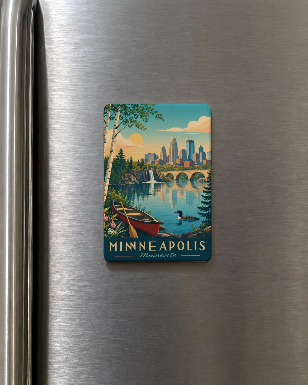 Minnesota Fridge Magnet, Minnesota State Magnet, Minnesota Souvenir Magnet, Minnesota Travel Gift, Minnesota Home Decor Magnet