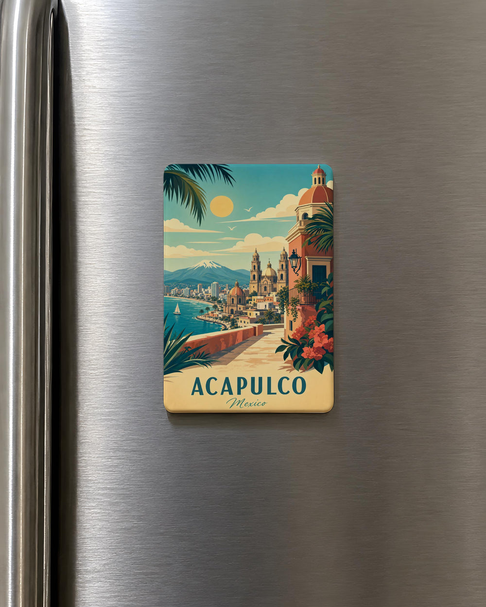 Mexico Fridge Magnet, Mexico Souvenir Magnet, Mexico Travel Gift, Mexico Vacation Keepsake, Mexican Landmark Magnet, Mexico Decor