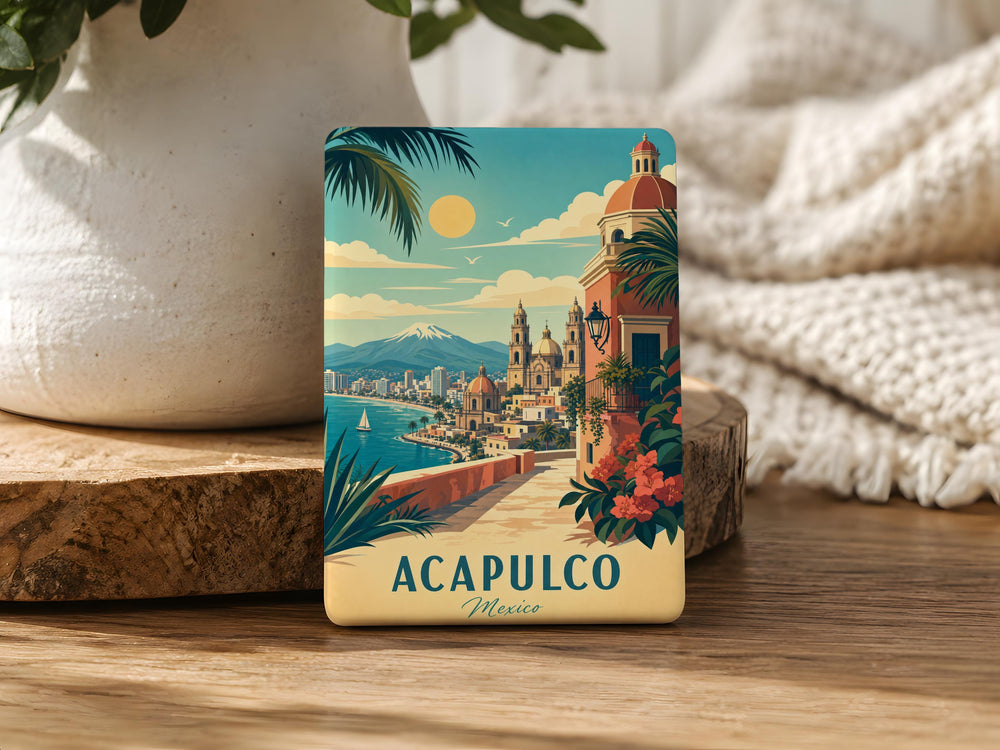 Mexico Fridge Magnet, Mexico Souvenir Magnet, Mexico Travel Gift, Mexico Vacation Keepsake, Mexican Landmark Magnet, Mexico Decor