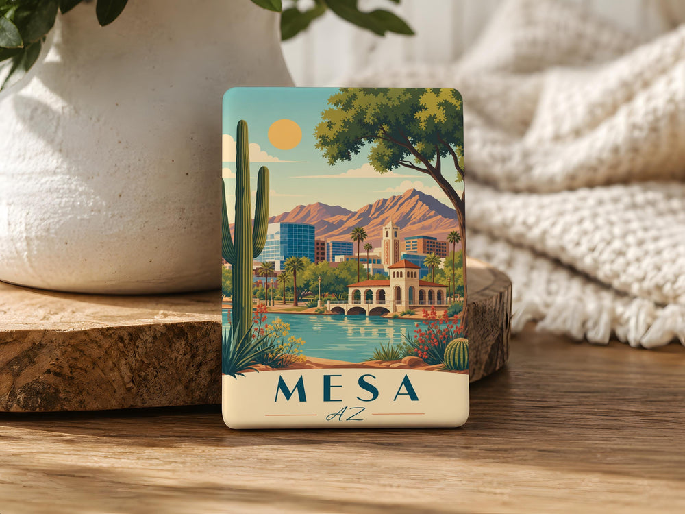 Mesa AZ Fridge Magnet, Mesa Arizona Souvenir Magnet, Arizona Travel Gift, Desert Southwest Keepsake Magnet