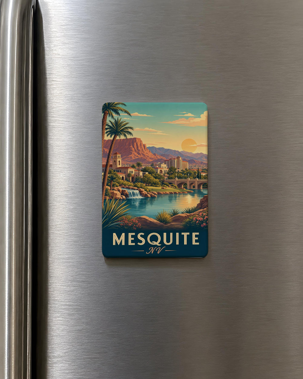 Mesquite Nevada Fridge Magnet, Mesquite NV Souvenir, Nevada Travel Gift, Desert Town Keepsake Magnet