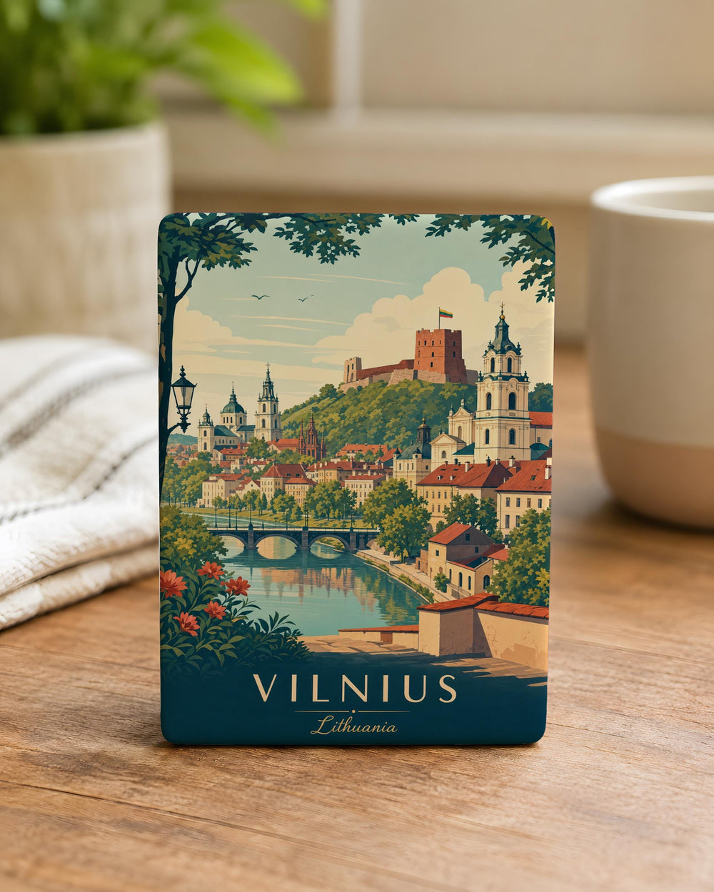 Lithuania Fridge Magnet, Lithuania Souvenir Magnet, Lithuanian Travel Keepsake, Lithuania Gift, Baltic Country Magnet