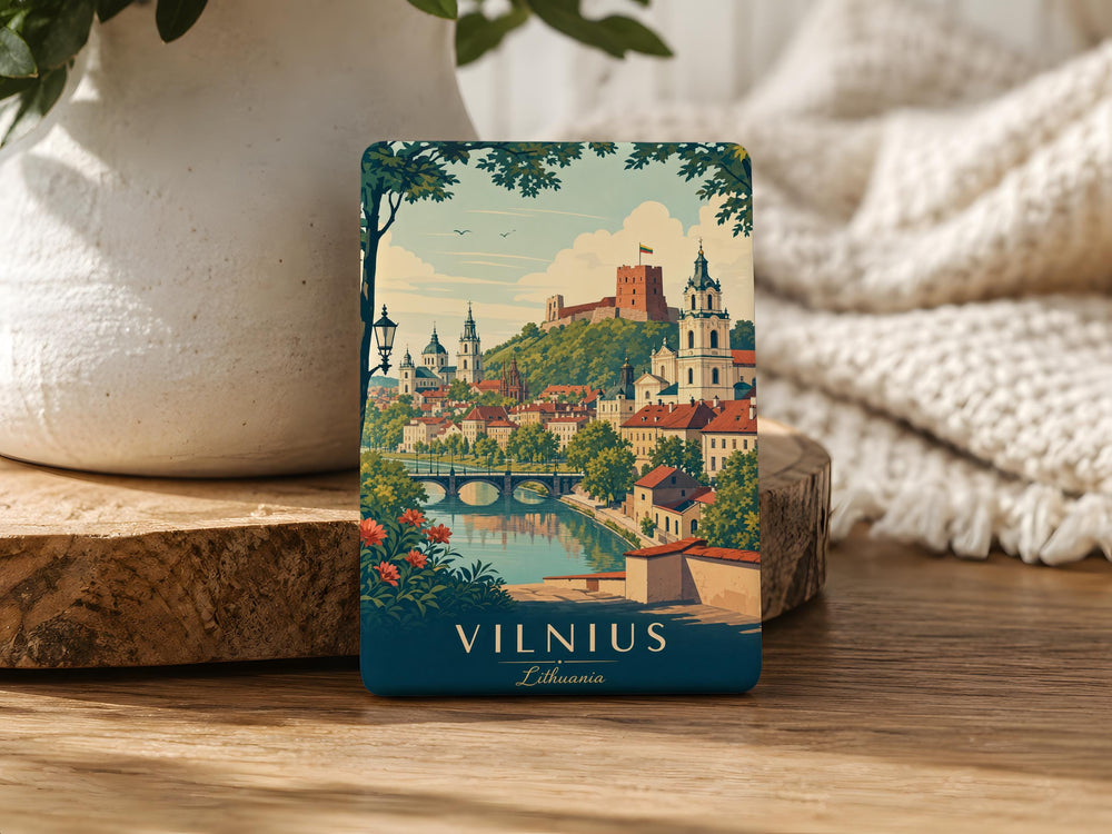 Lithuania Fridge Magnet, Lithuania Souvenir Magnet, Lithuanian Travel Keepsake, Lithuania Gift, Baltic Country Magnet