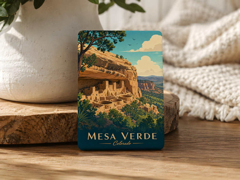Mesa Verde National Park Fridge Magnet, Colorado Cliff Dwellings Souvenir Magnet, Southwest Travel Keepsake Gift