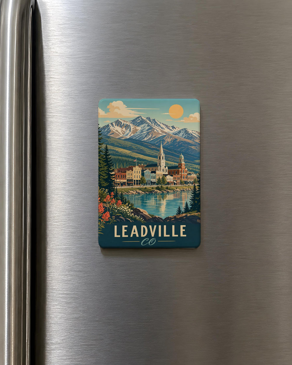 Leadville Colorado Fridge Magnet, Leadville CO Souvenir Magnet, Colorado Mountain Town Travel Gift, Leadville CO Keepsake