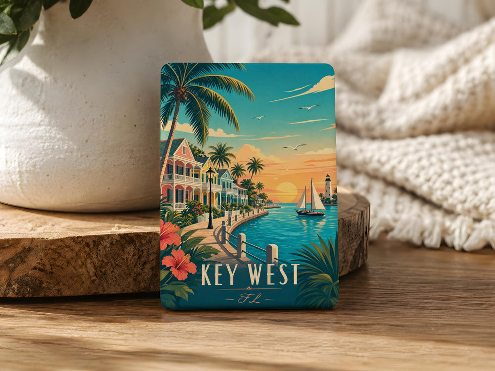 Key West FL Fridge Magnet, Key West Florida Souvenir Magnet, Key West Island Vacation Travel Gift, USA Destination Magnet